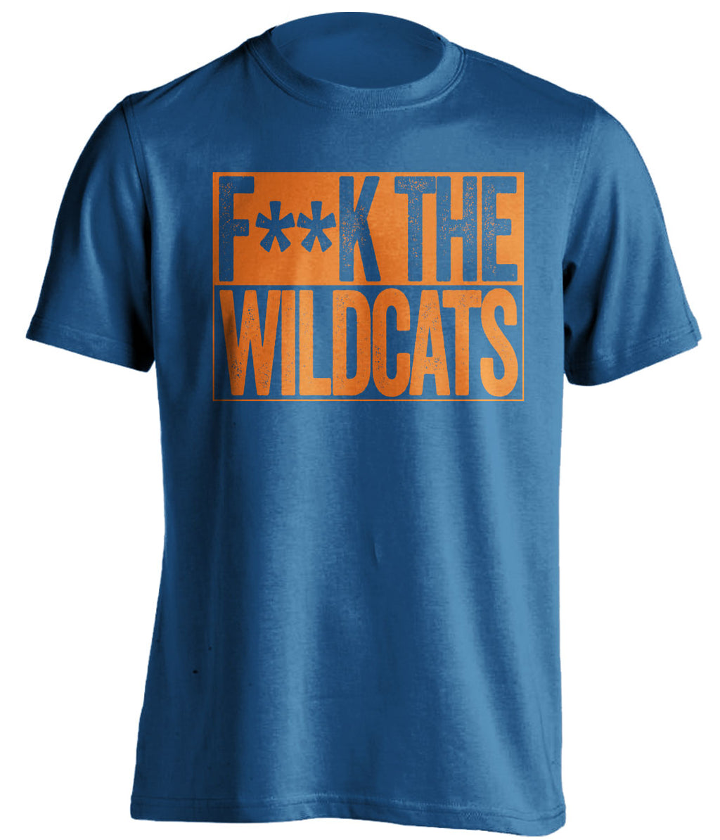 fuck the wildcats gators fan blue censored shirt