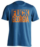 fuck georgia gators fan blue tshirt uncensored