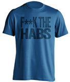 fuck the habs jets blue shirt censored