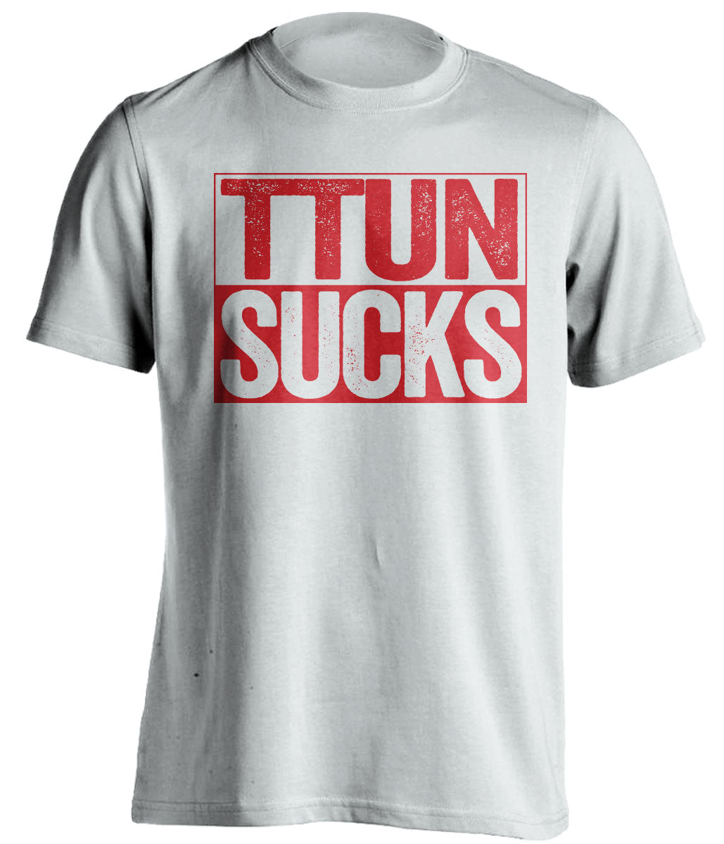 TTUN sucks ohio state buckeys white shirt