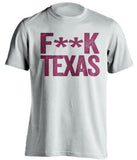fuck texas shirt arkansas fans white and red censored