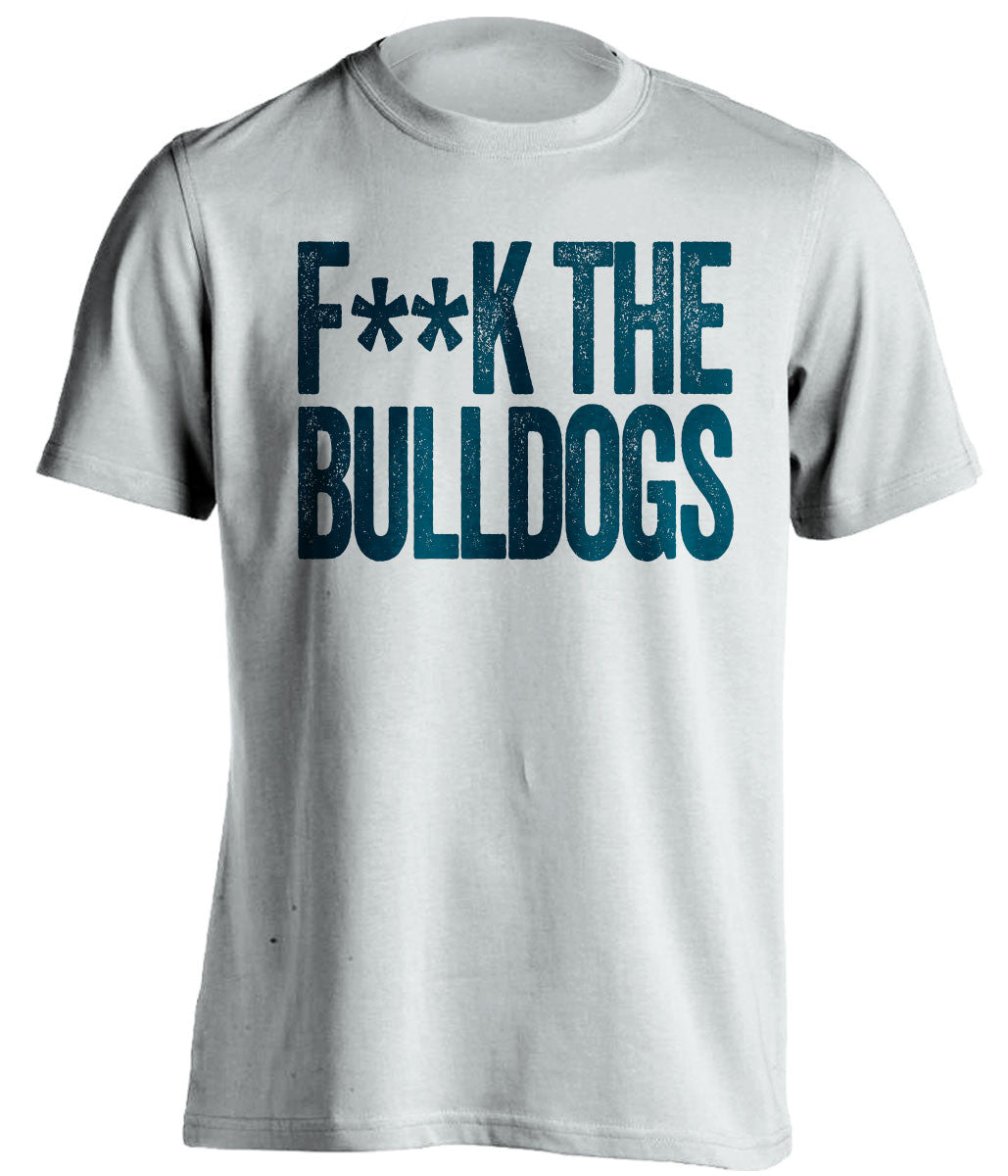 FUCK THE BULLDOGS - Georgia Tech Yellow Jackets Fan T-Shirt - Text Design - Beef Shirts