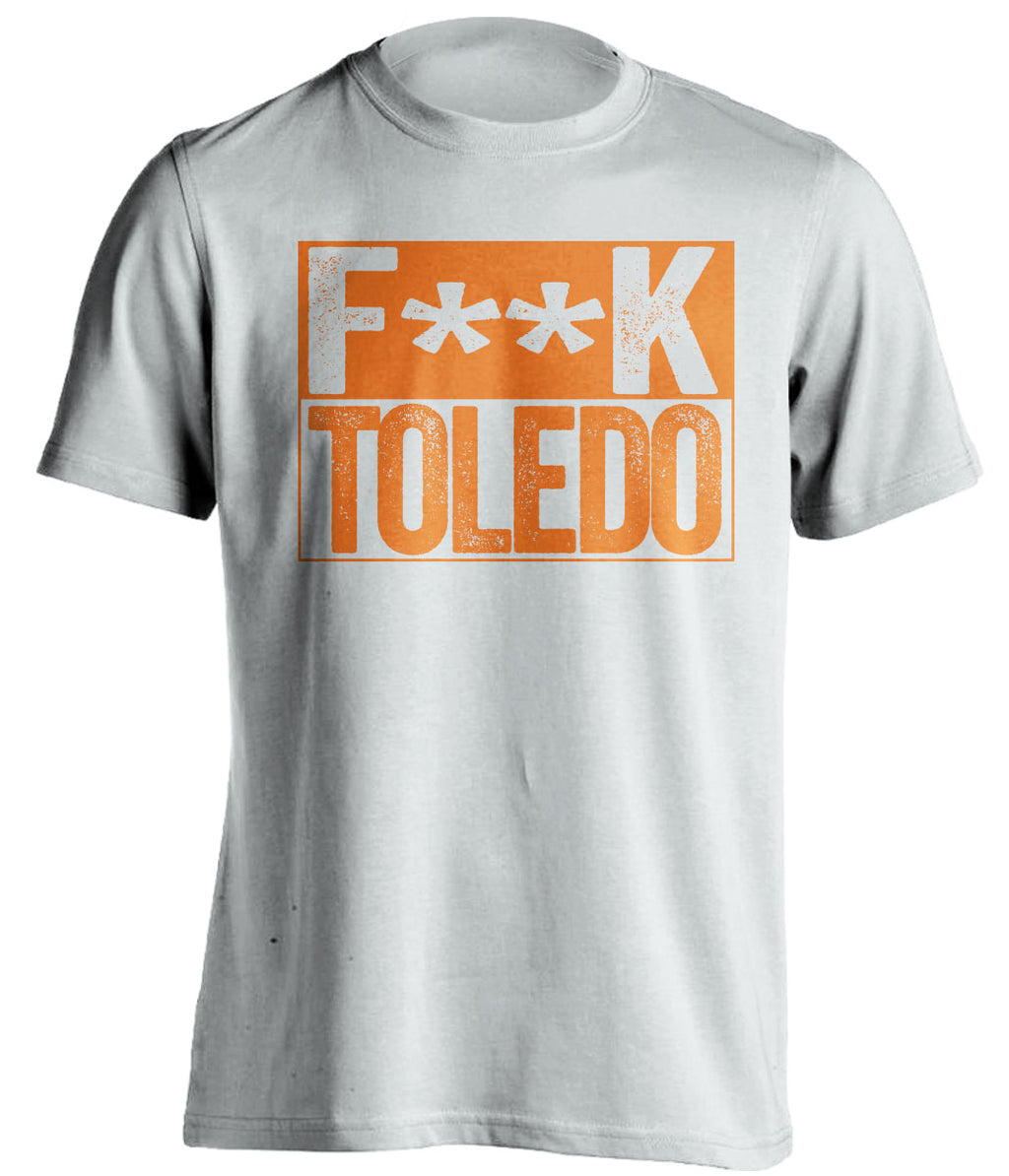 fuck toledo censored white shirt BGSU falcons fan shirt