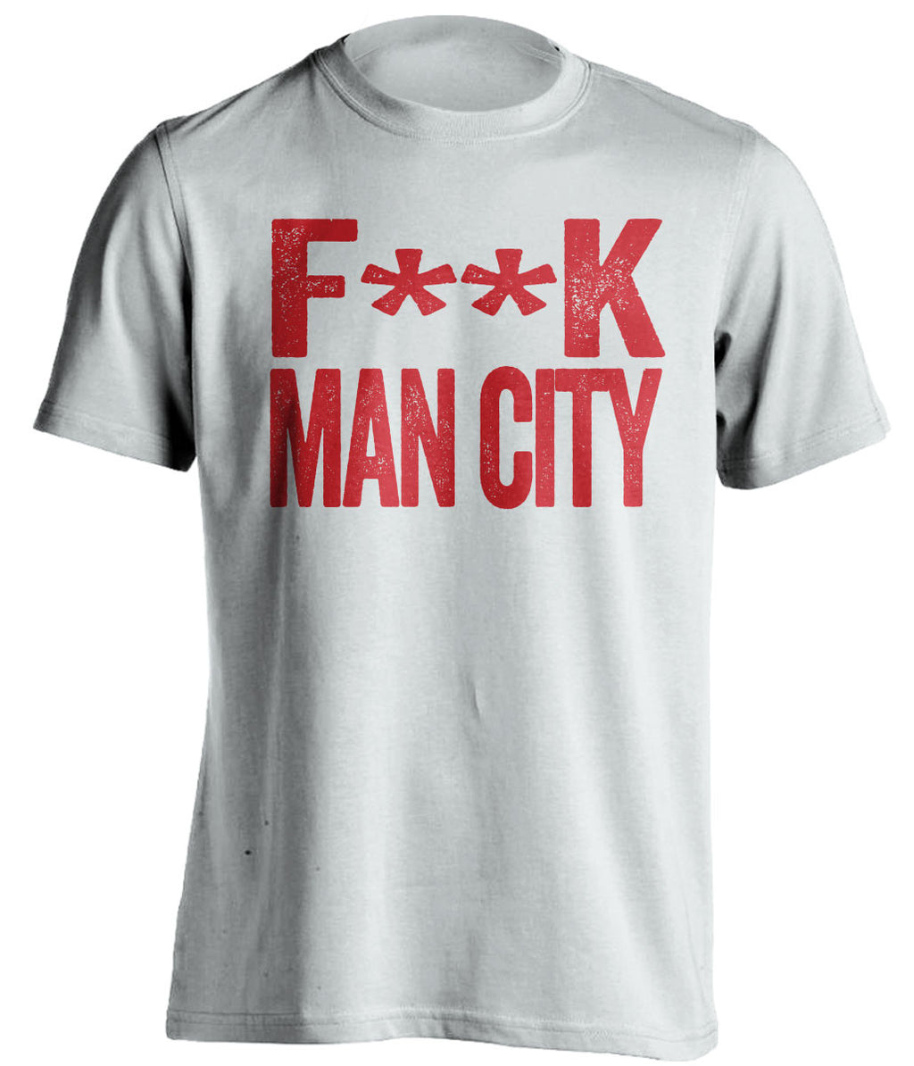F**K MAN CITY Liverpool FC white Shirt
