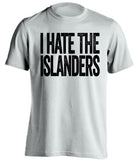 i hate the islanders pittsburgh penguins fan white tshirt