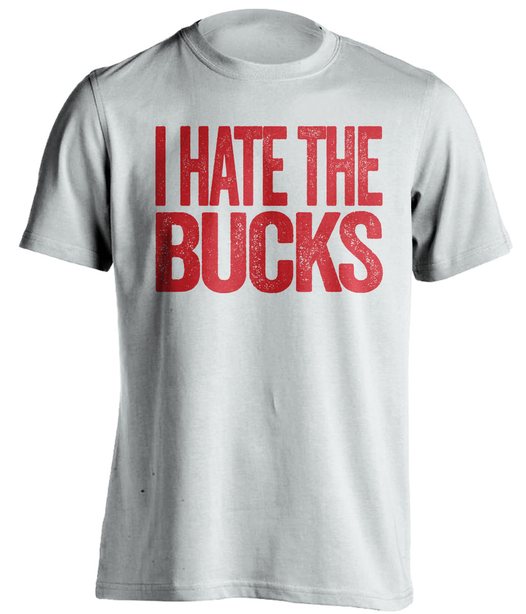 i hate the bucks miami heat white tshirt