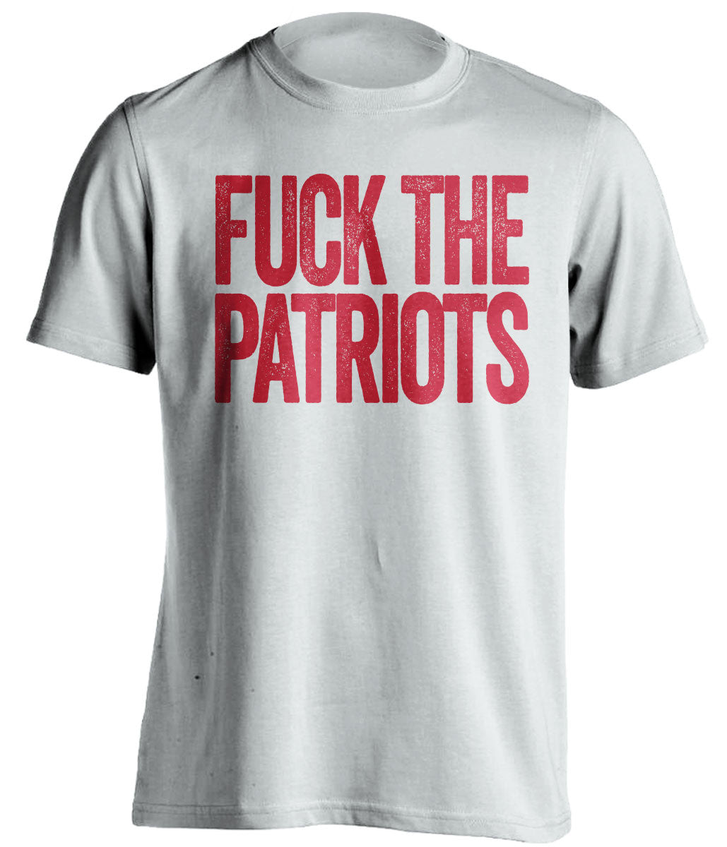 FUCK THE PATRIOTS Atlanta Falcons white shirt