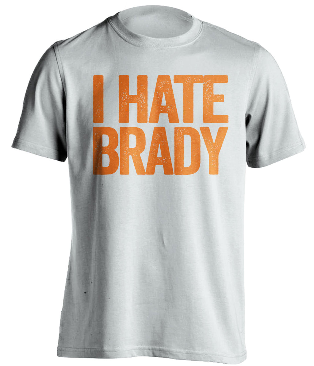 black and orange i hate brady tshirt