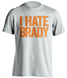 black and orange i hate brady tshirt