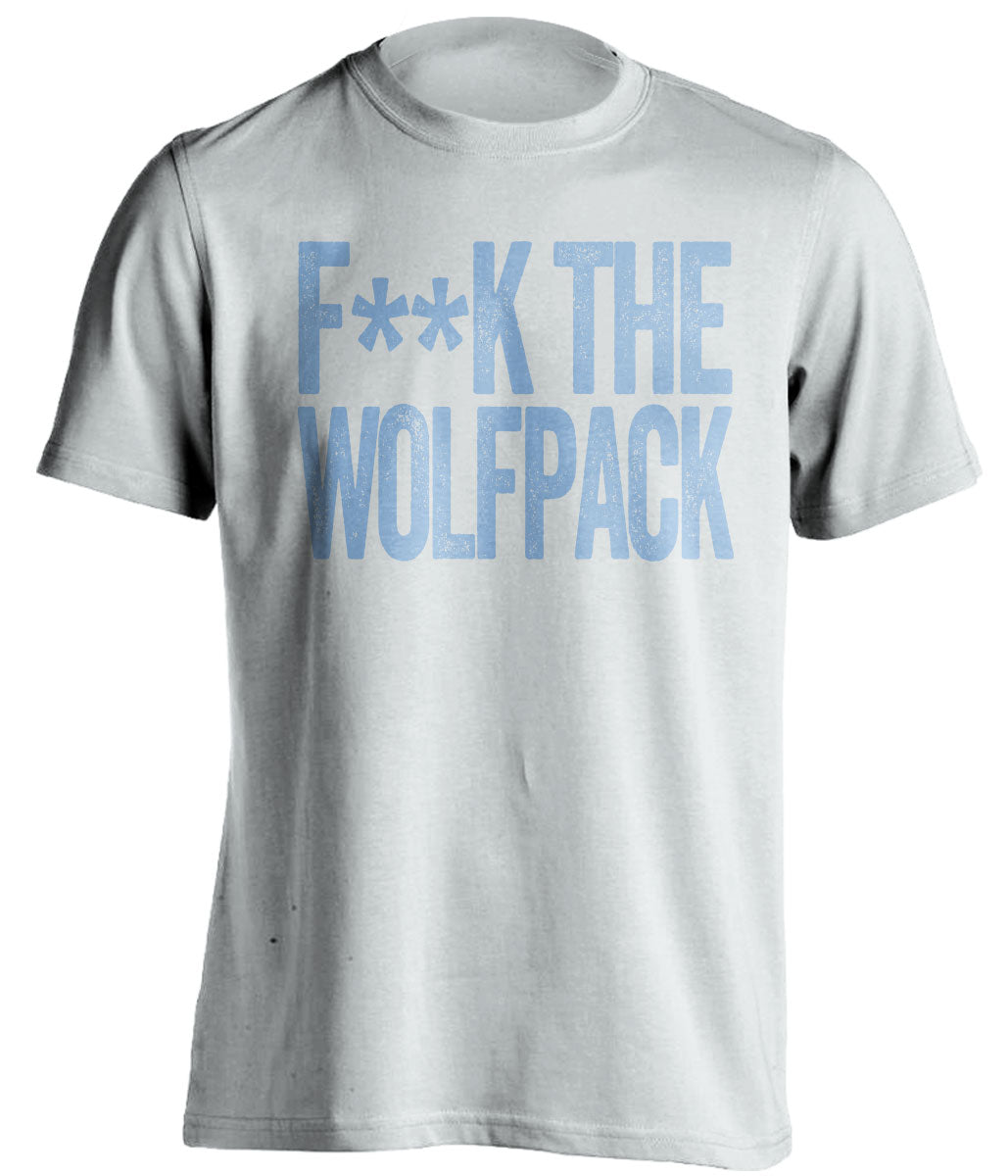 fuck the wolfpack unc tar heels white tshirt censored