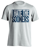 i hate the sooners wvu mountaineers white tshirt