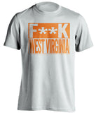 fuck west virginia cavaliers cavs white shirt censored