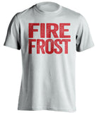 fire scott frost nebraska huskers white tshirt