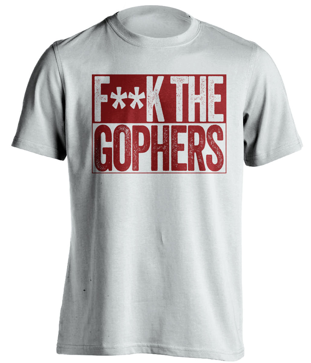 fuck the gophers umd duluth bulldogs white shirt censored