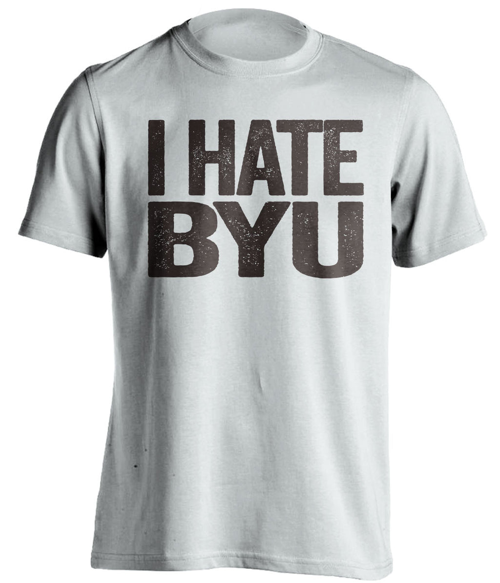 I Hate BYU Wyoming Cowboys white Shirt