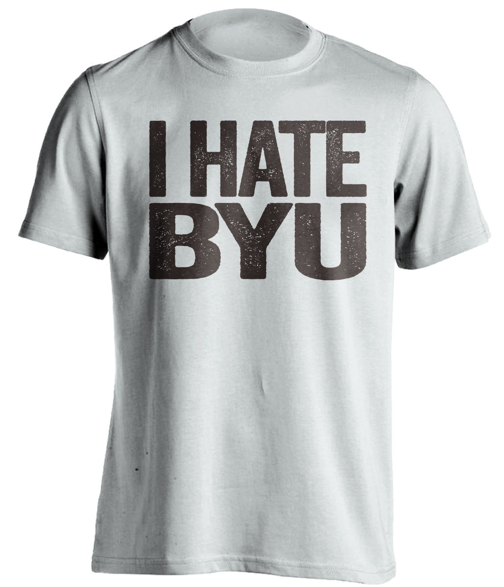 I Hate BYU Wyoming Cowboys white Shirt
