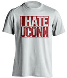 i hate uconn umass minutemen white shirt
