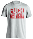 fuck west virginia wvu maryland terrapins terps white shirt uncensored