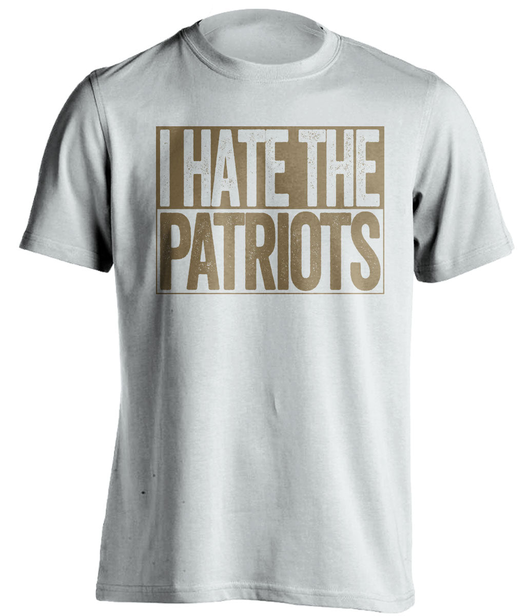 new orleans saints white shirt i hate the patriots