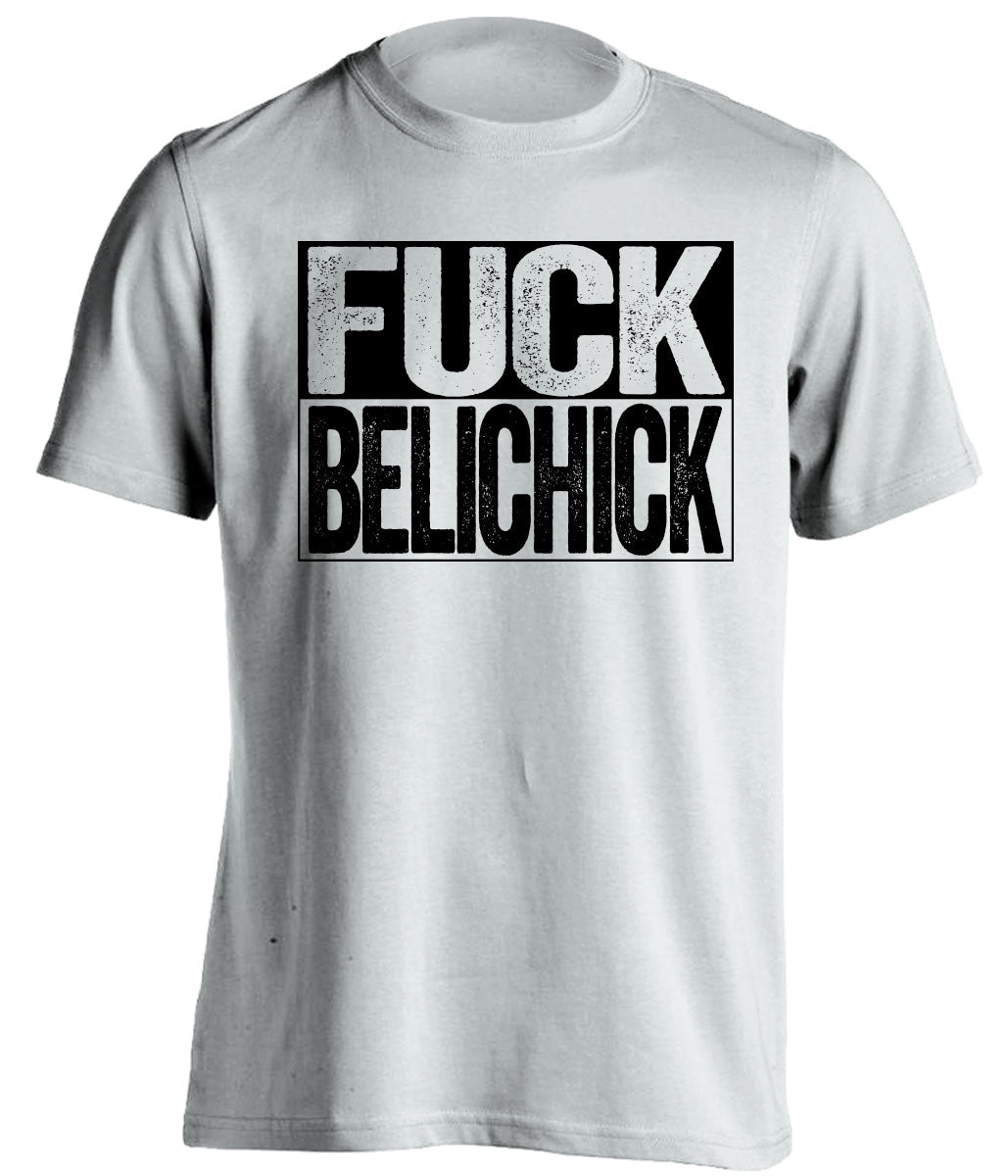 fuck belichick white and black tshirt uncensored