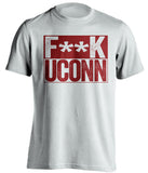 fuck uconn umass minutemen white shirt censored