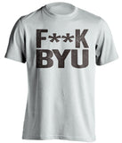 F**K BYU Wyoming Cowboys white Shirt