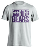 fuck the bears censored white shirt vikings fan