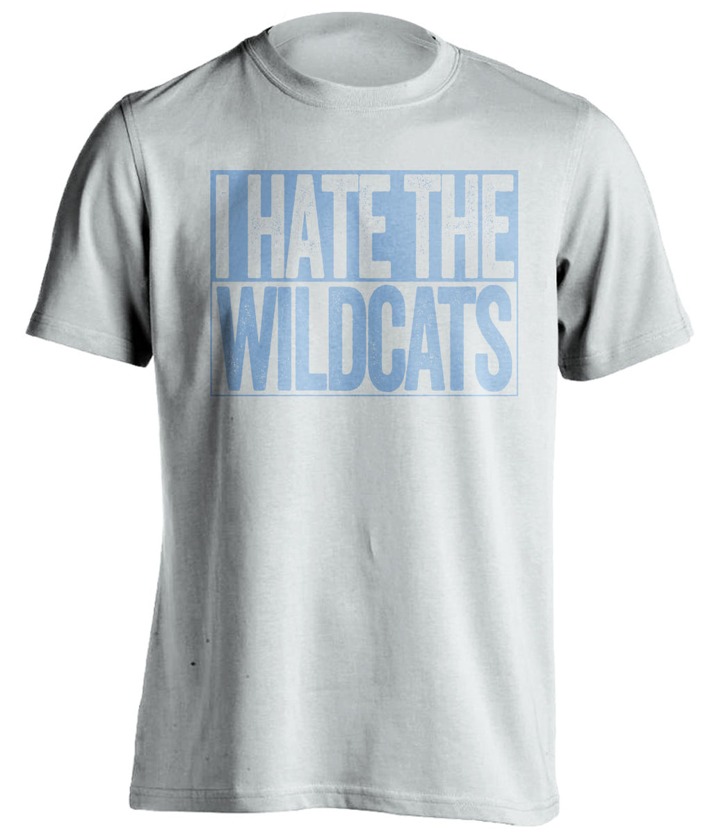 i hate the wildcats unc tar heels fan white tshirt