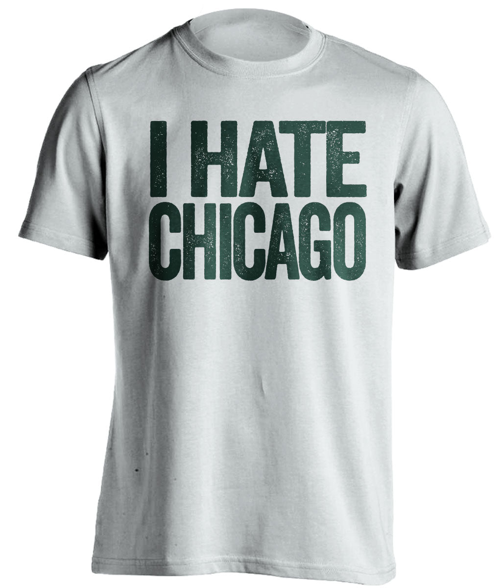 i hate chicago blackhawks minnesota wild fan white tshirt