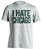 i hate chicago blackhawks minnesota wild fan white tshirt