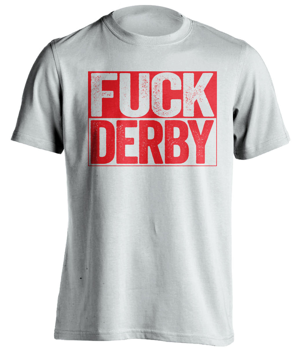 FUCK DERBY Nottingham Forest FC white TShirt