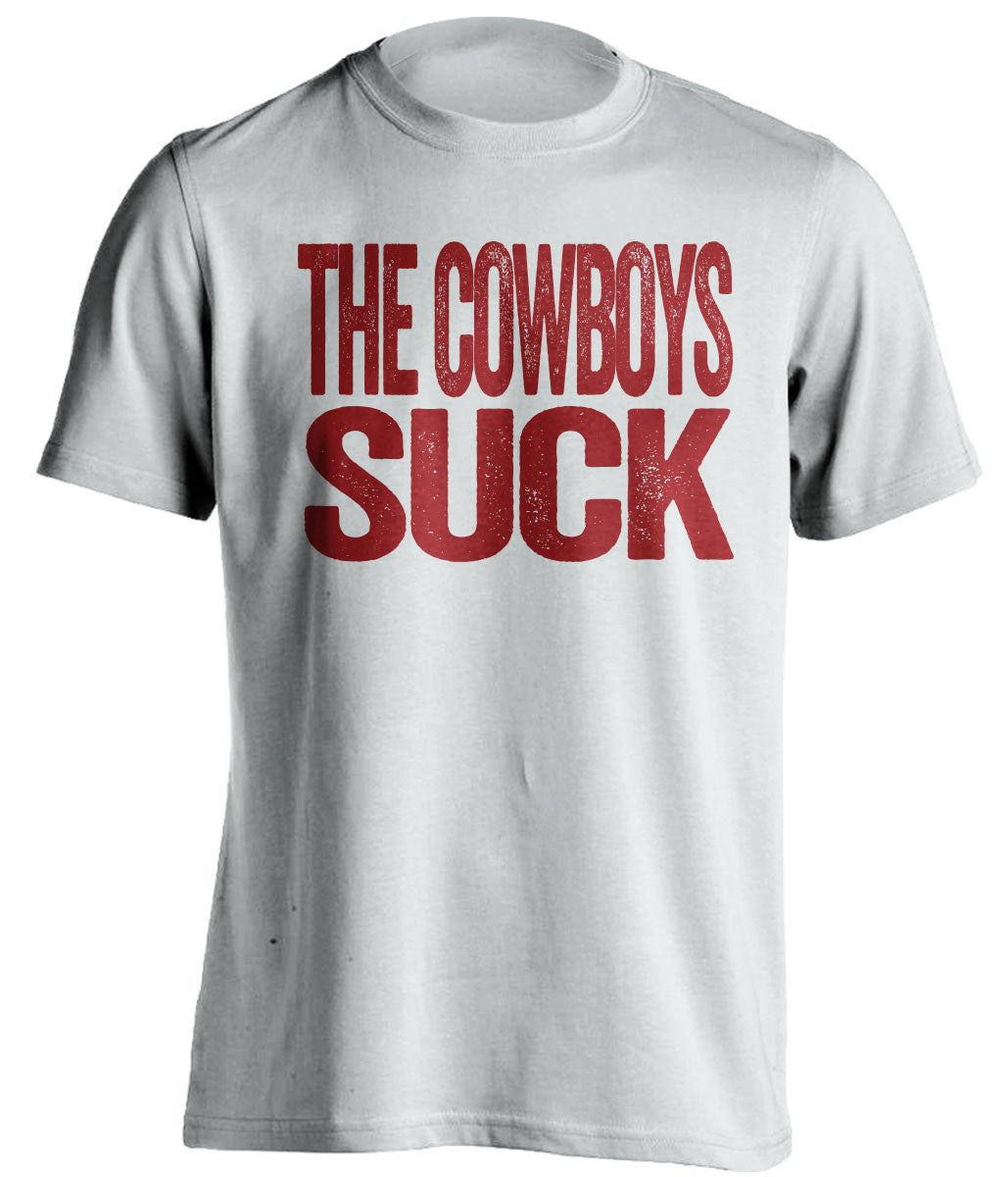 the cowboys sucks white shirt washington redskins fan