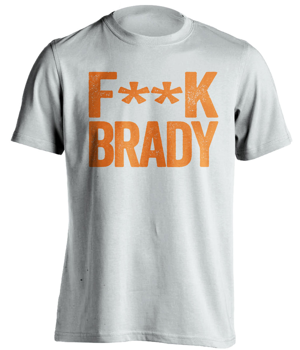 white and orange fuck brady shirt censored