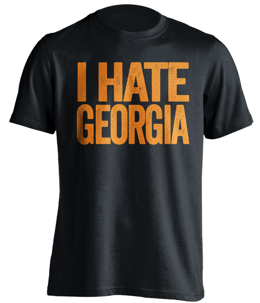 i hate georgia black tshirt tennessee vols fans