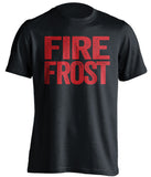 fire scott frost nebraska huskers black tshirt