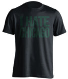 i hate chicago blackhawks minnesota wild fan black tshirt