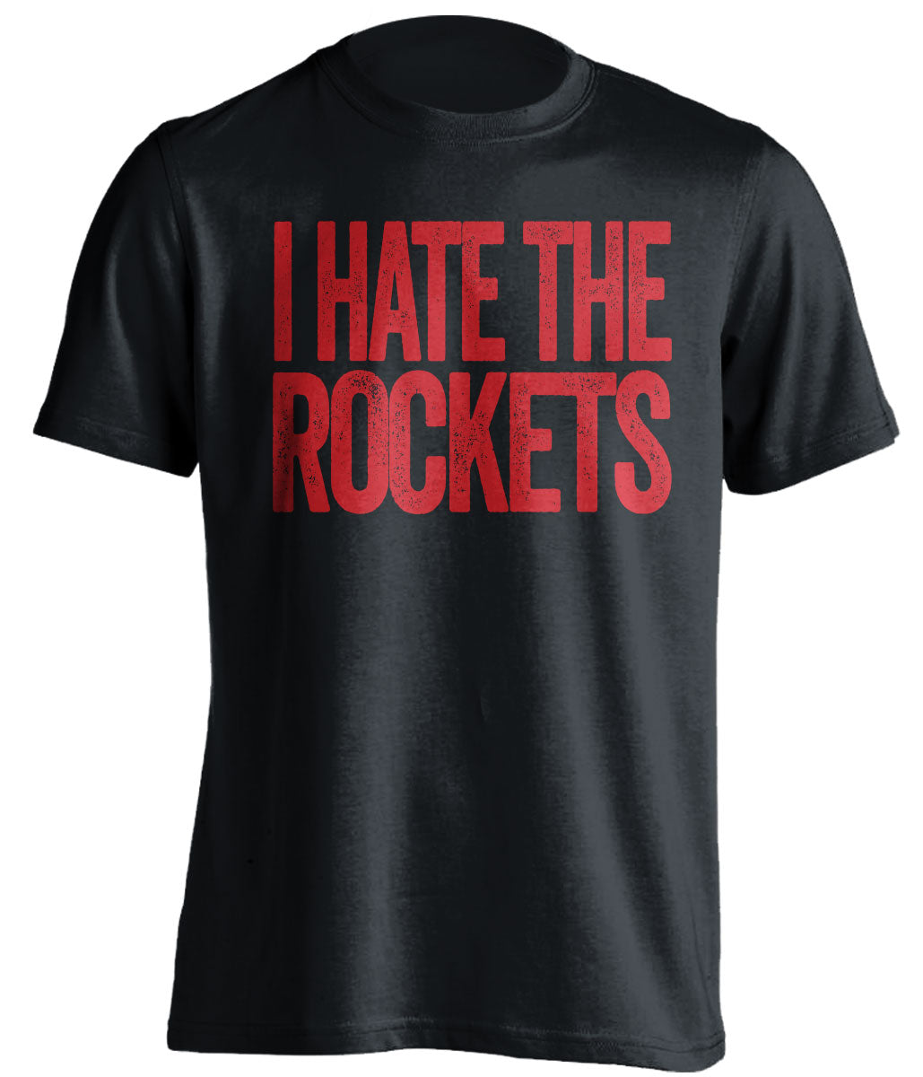 i hate the rockets portland blazers fan black tshirt