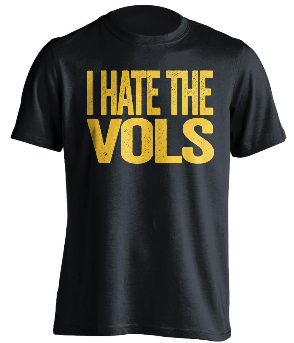 i hate the vols black and gold tee shirt TTU fans
