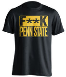 fuck penn state censored black shirt for iowa fans