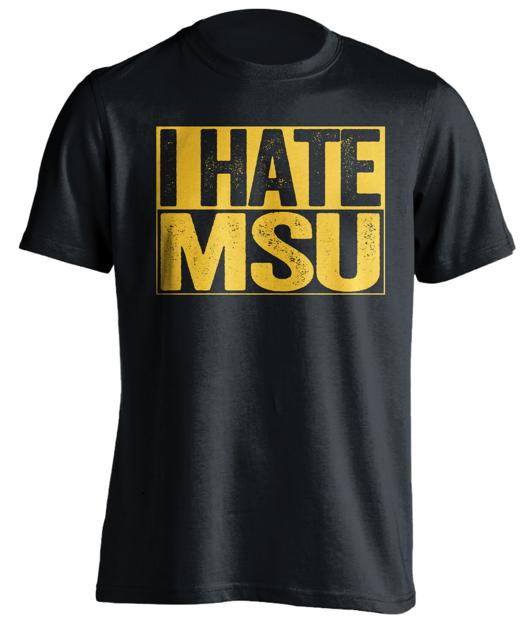 i hate msu pitt pittsburgh panthers black shirt