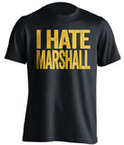 i hate marshall black tshirt for wvu fans