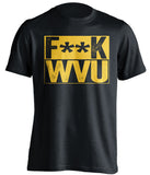 FUCK WVU - Pittsburgh Panthers 2019 Colors Fan T-Shirt - Box Design - Beef Shirts