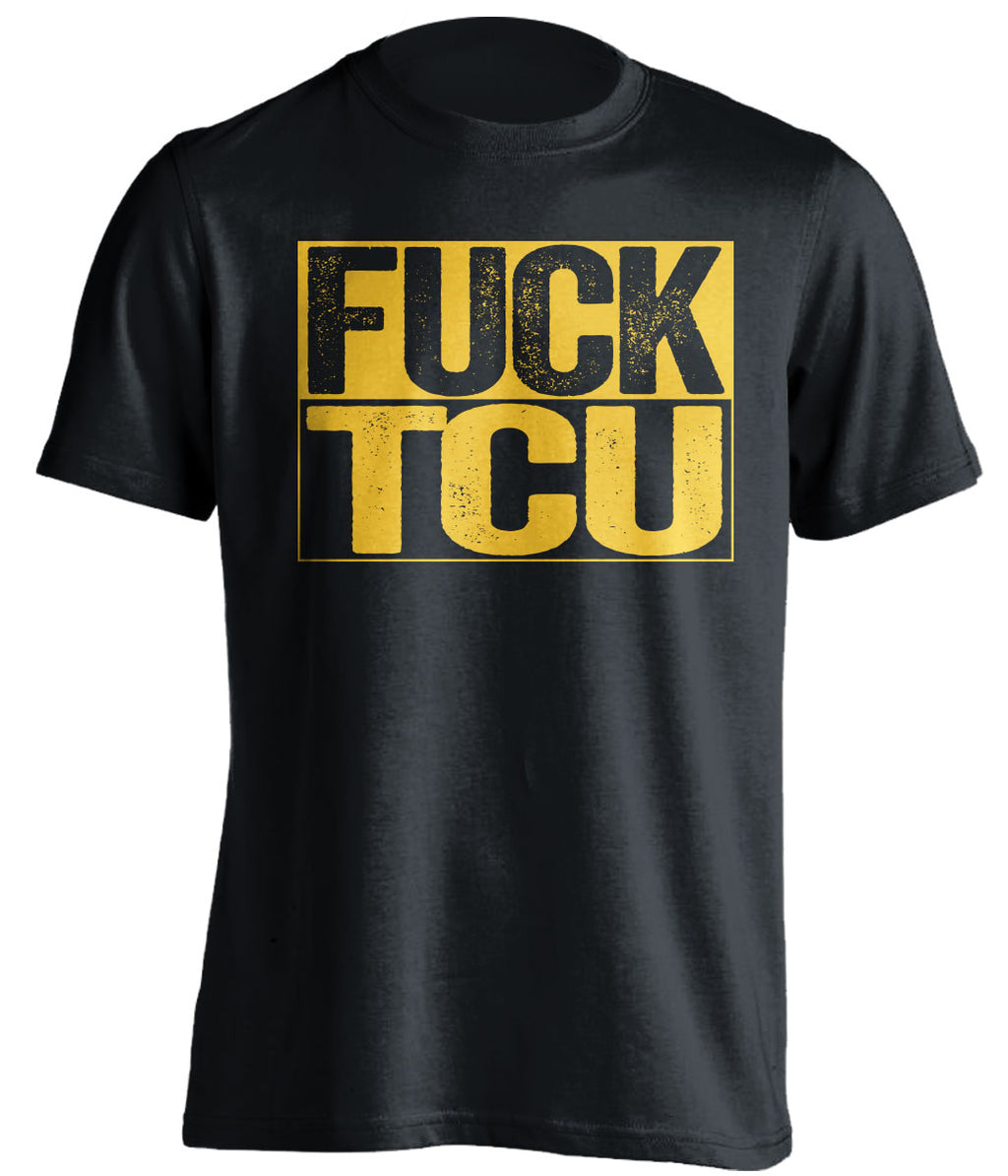 fuck TCU black shirt uncensored WVU fans