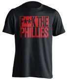 fuck the phillies atlanta braves black shirt censored