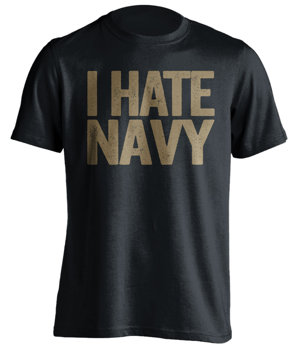 i hate navy notre dame fan black shirt