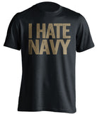 i hate navy notre dame fan black shirt