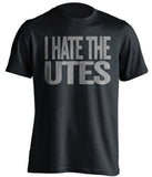 i hate the utes black tshirt for aggies fans