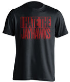 i hate the jayhawks black shirt for iowa st cyclones fans
