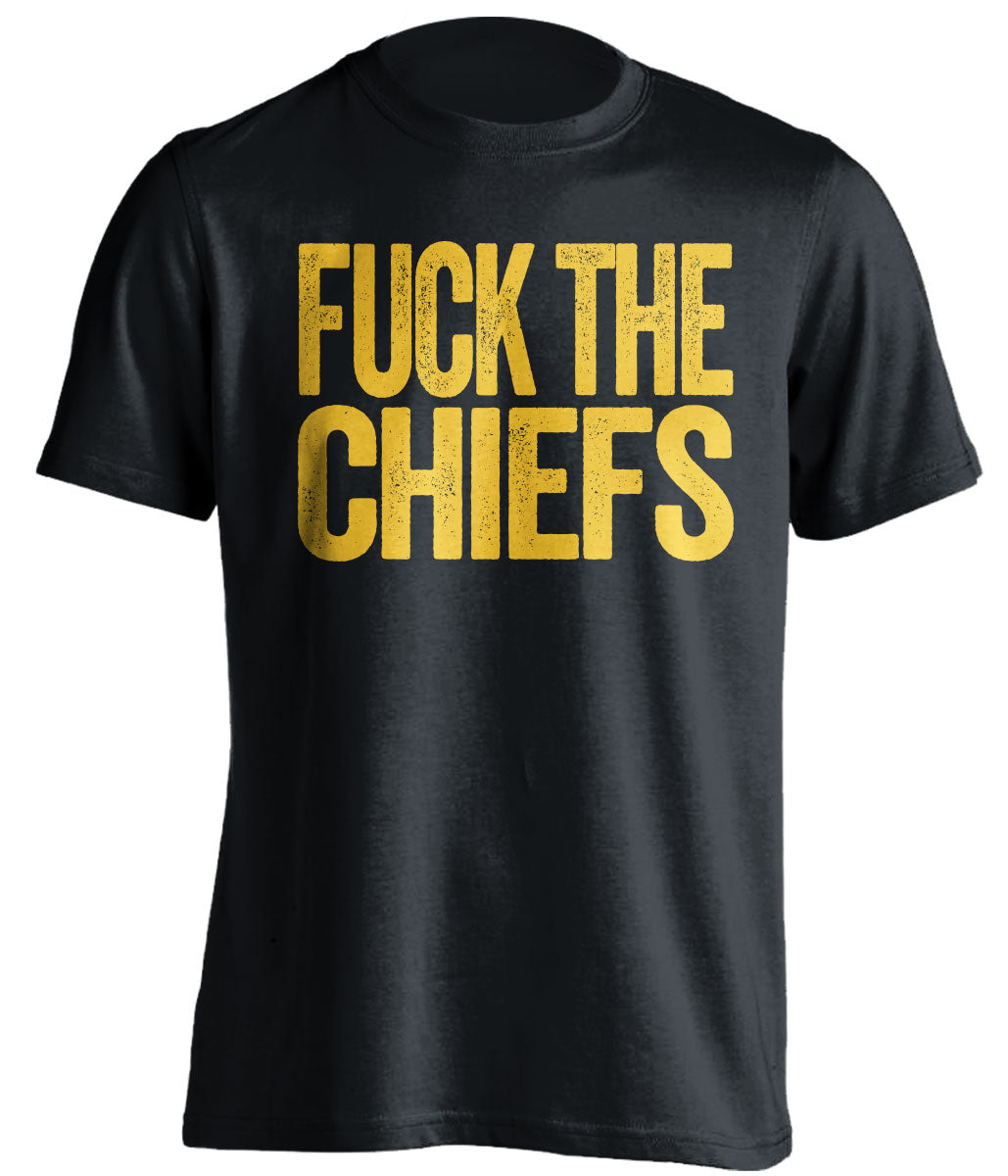 fuck the chiefs uncensored black tshirt chargers fans