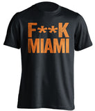 fuck miami censored black tshirt for gators fans